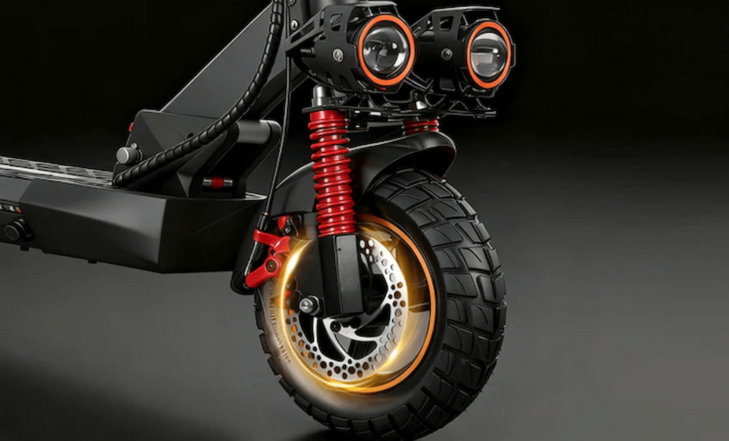 Este patinete eléctrico de Mankeel tiene muchos sistemas de seguridad, incluyendo iluminación LED