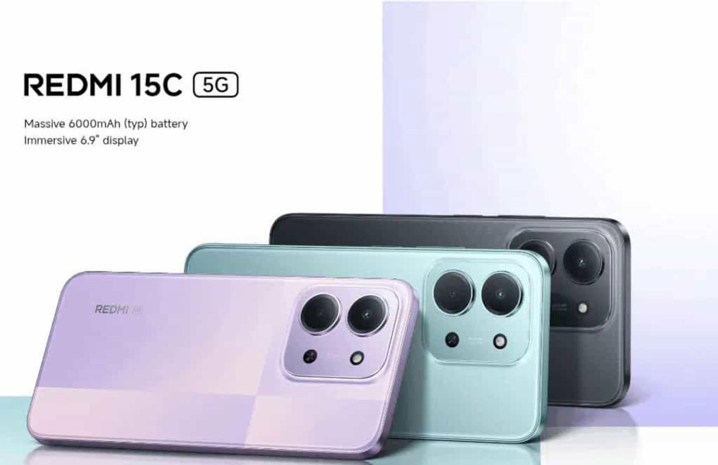 Este Redmi 15C tiene una increíble batería de 6000 mAh, por lo que puede durar más de un día sin problemas