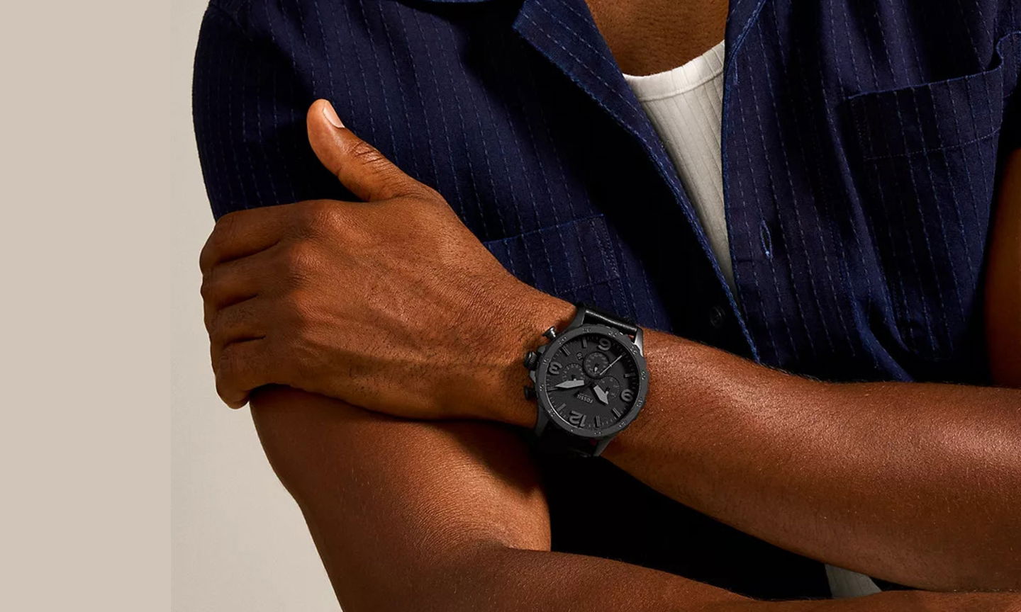 Baja 100 euros un reloj Fossil icónico, con movimiento cronógrafo de cuarzo y 100 metros de resistencia al agua