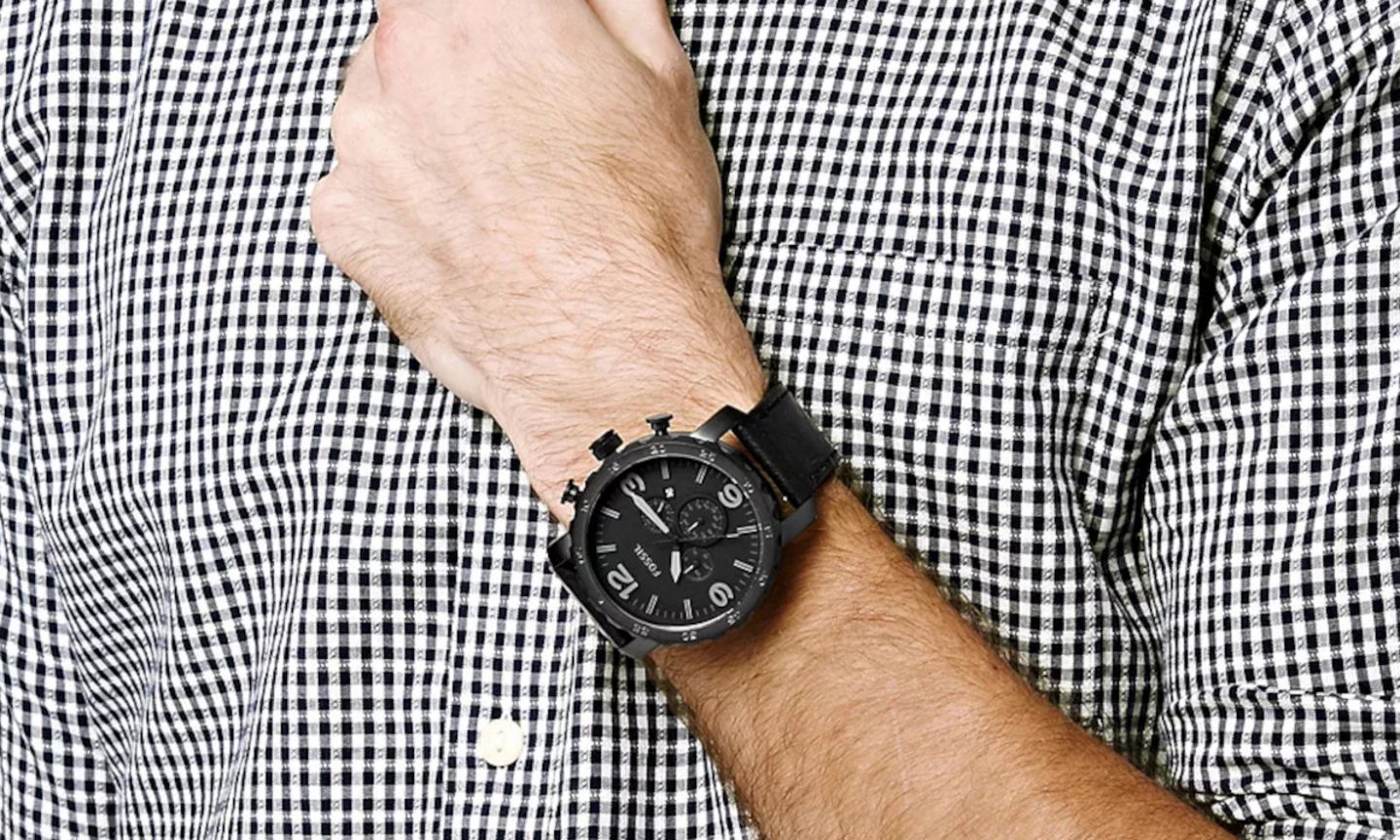 Baja 100 euros un reloj Fossil icónico, con movimiento cronógrafo de cuarzo y 100 metros de resistencia al agua