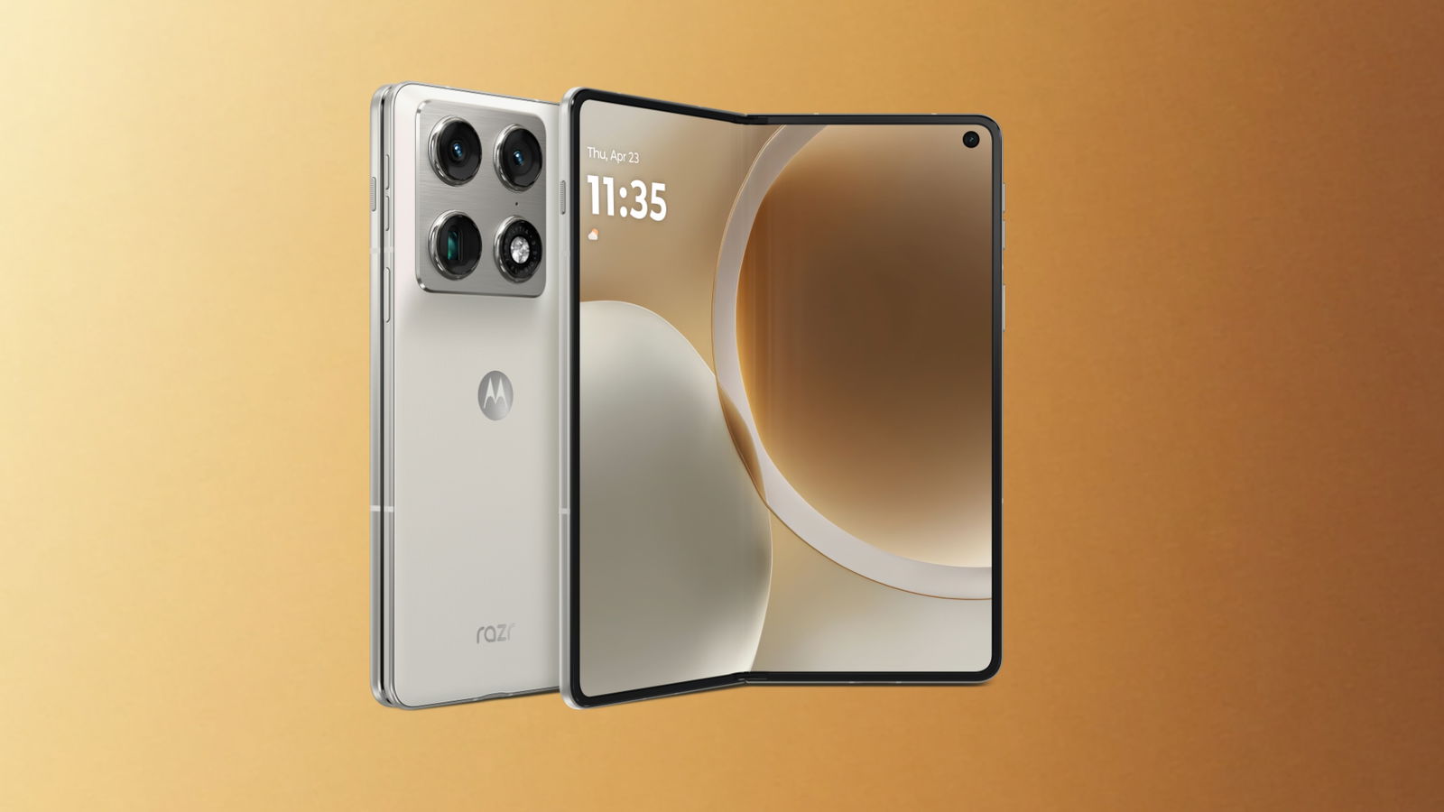 FOTO DEL MOTOROLA RAZR FOLD BLANCO