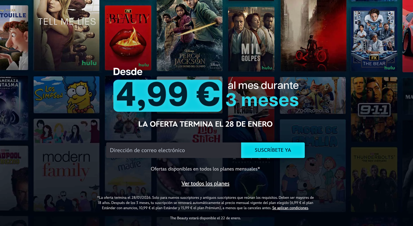 Oferta Disney+ 4,99 euros al mes durante tres meses
