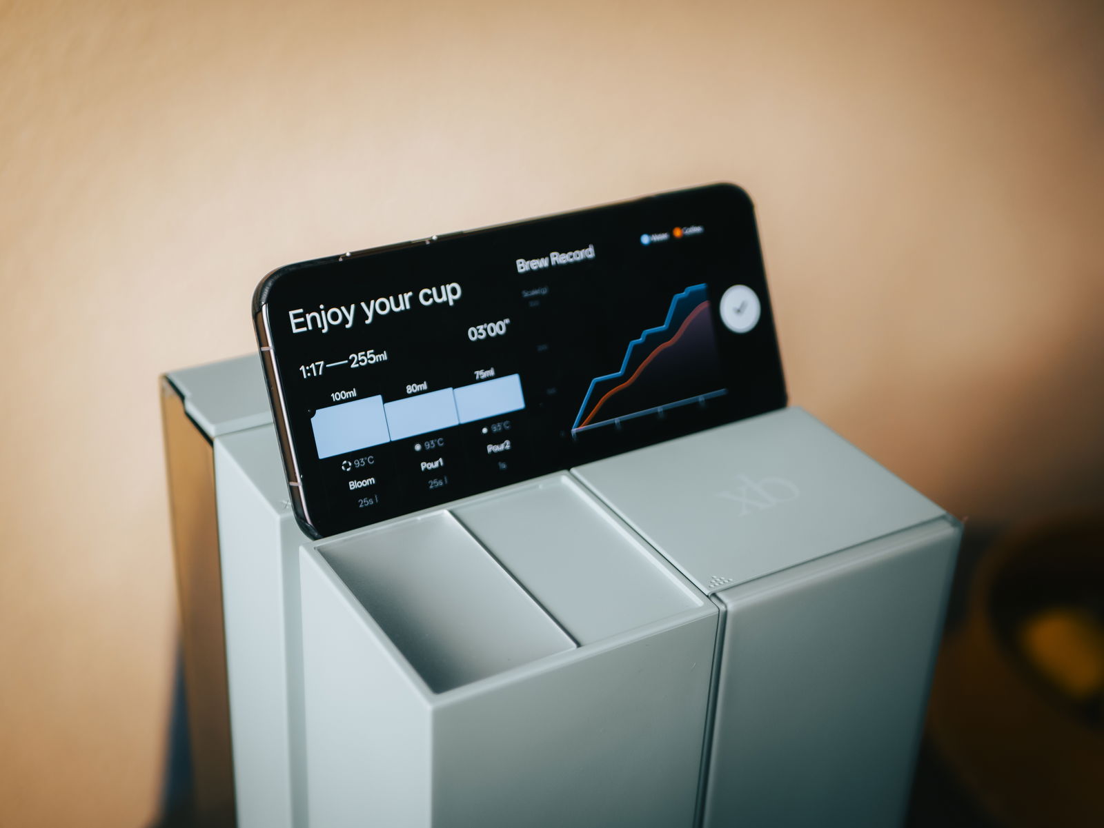 Primer plano de la app