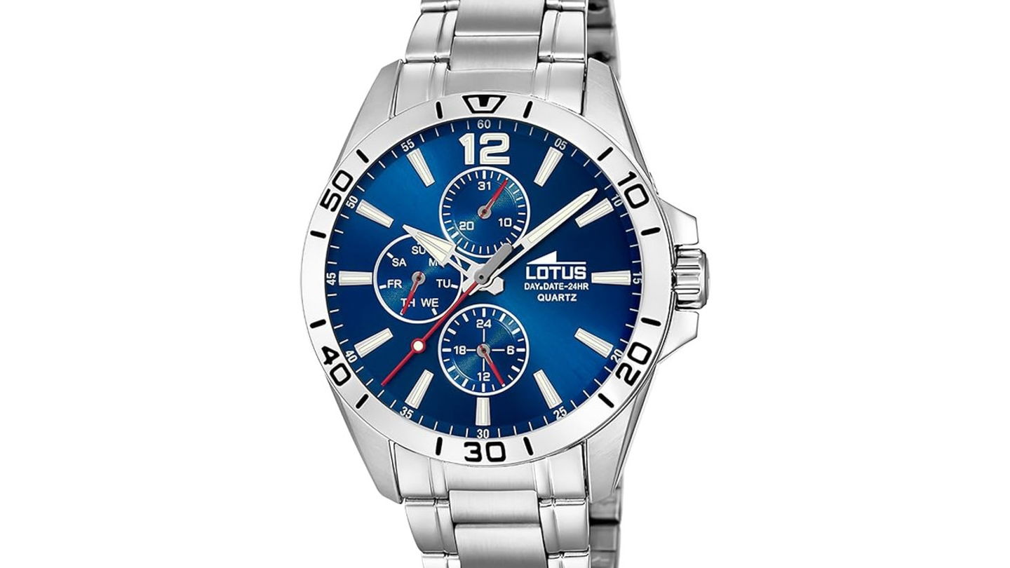 Acero inoxidable, movimiento de cuarzo y cristal mineral de alta resistencia en un reloj Lotus barato y disponible en varios colores