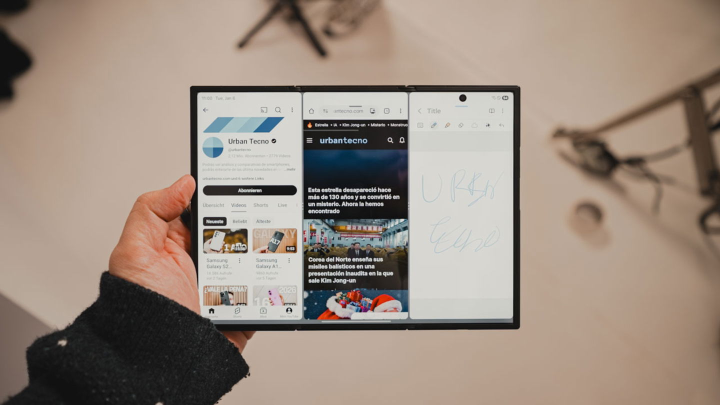 Vista pantalla interior Samung Galay Z TriFold