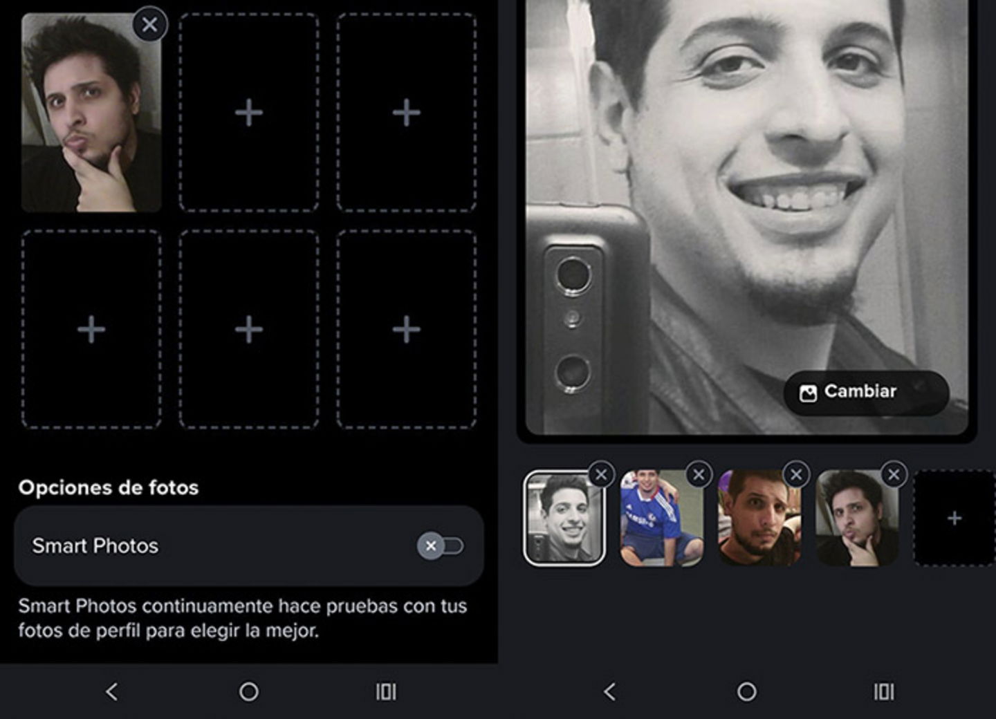 Activar Smart Photos en Tinder
