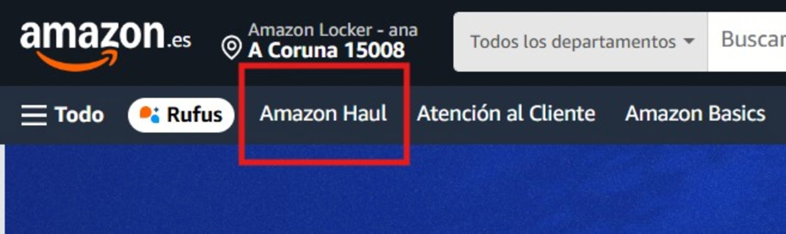 Amazon Haul acceso escritorio