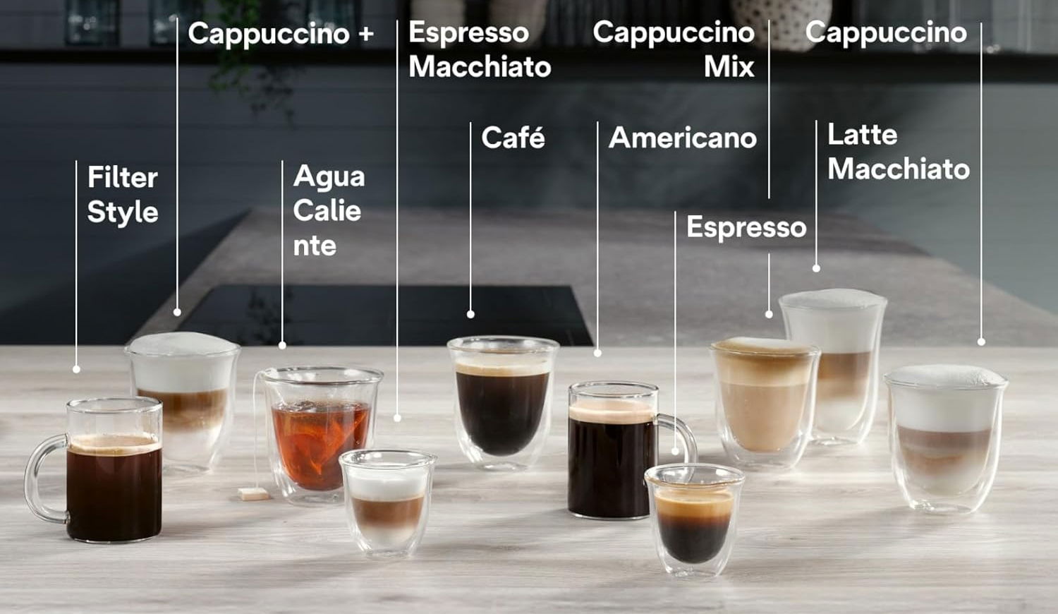 De’Longhi Magnifica Evo Next bebidas