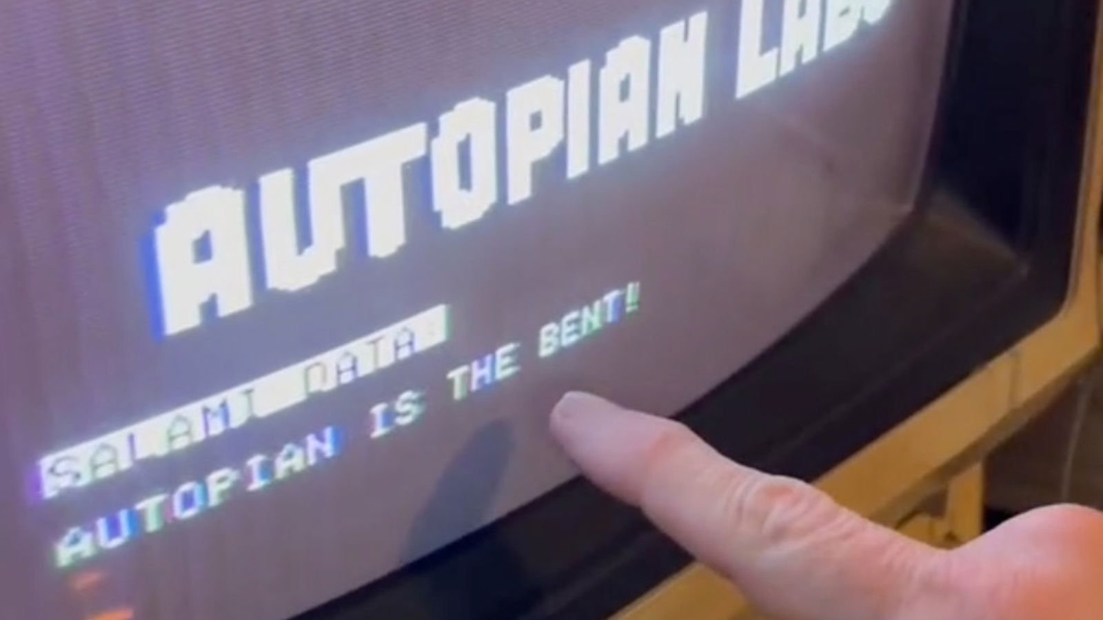 Mensaje en un Apple II