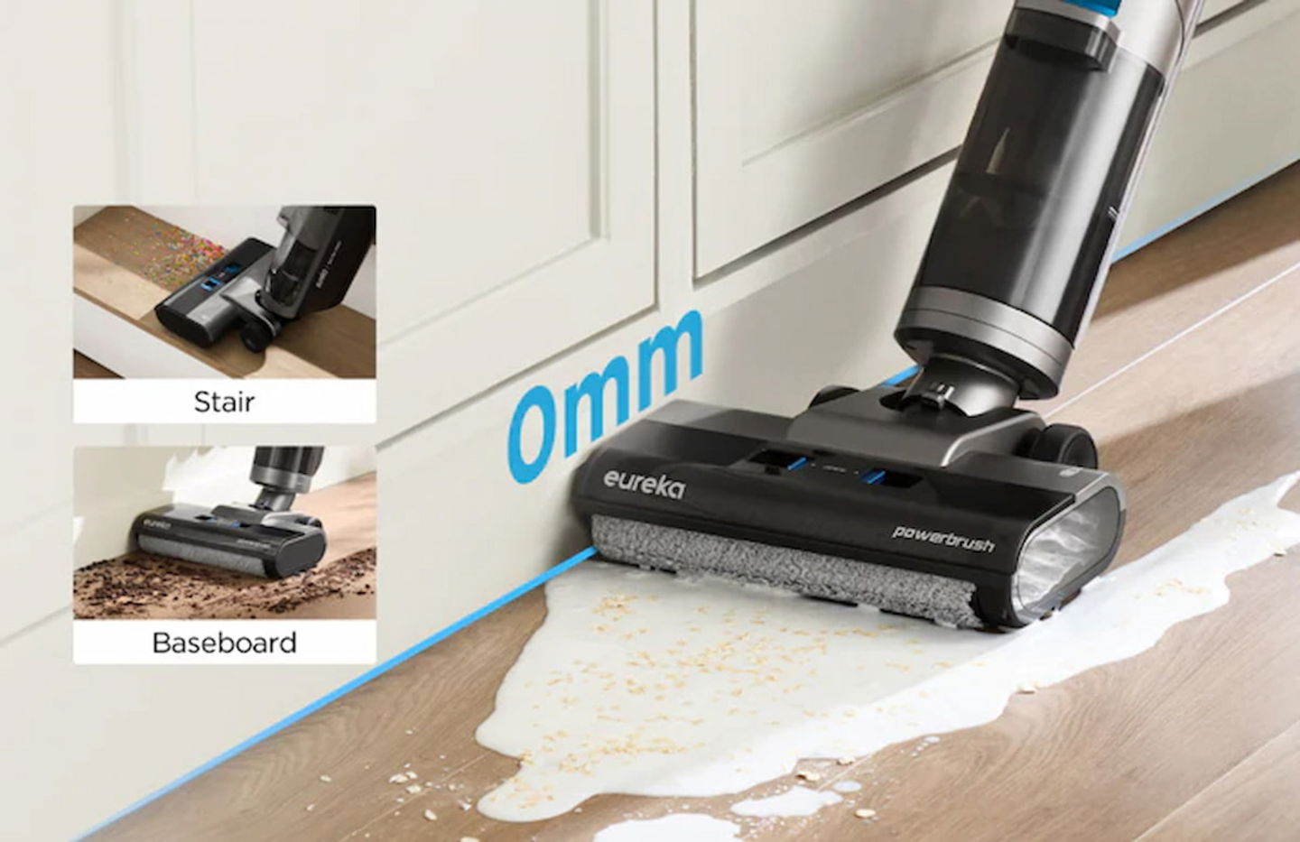 Olvídate de las manchas de suciedad en el piso, pues este aspirador escoba puede con eso y más