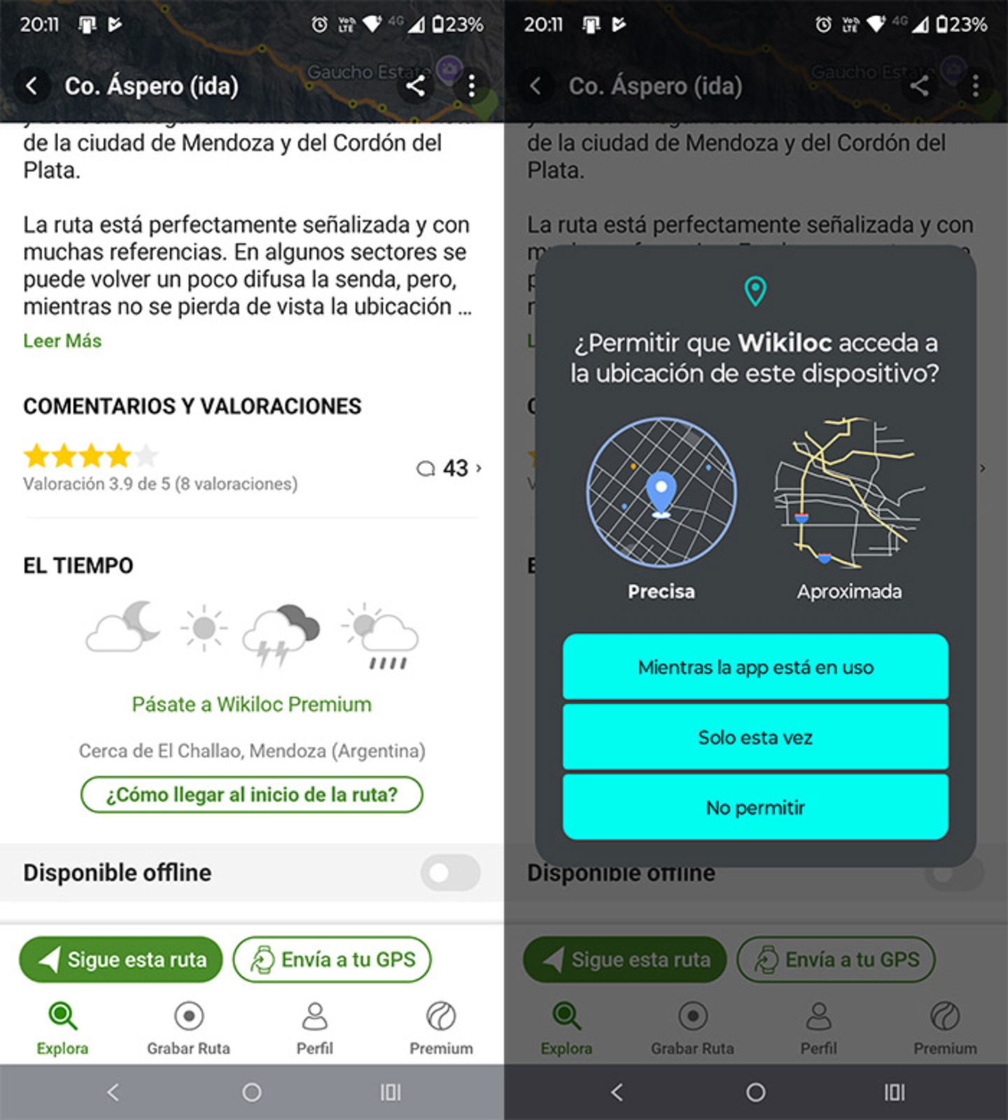 Paso 3 Pulsa “Sigue esta ruta”