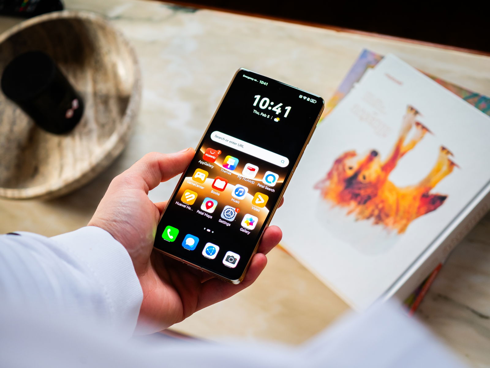 Software del HUAWEI Mate X7 con la pantalla extera