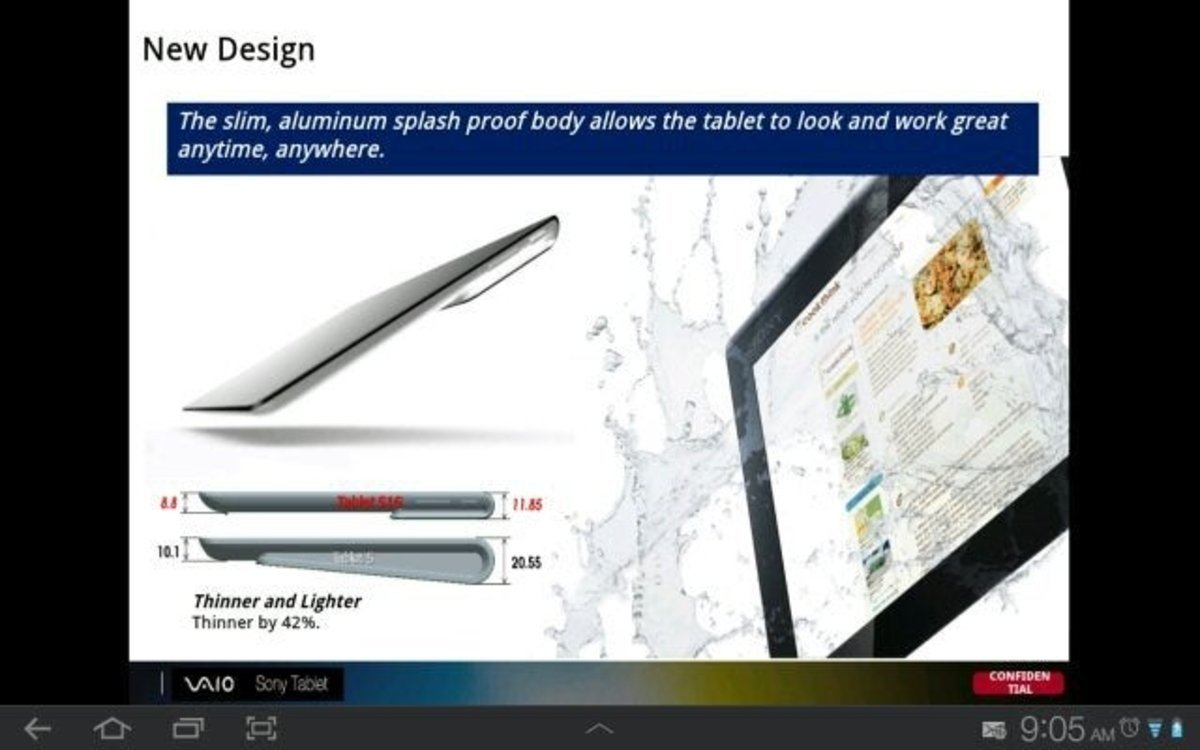 Diseñó Sony Xperia Tablet