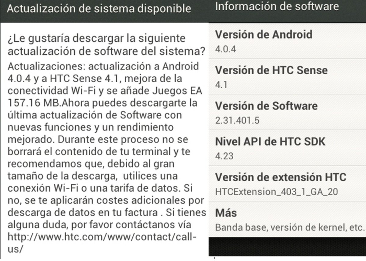 Actualización menor del HTC One S con Sense 4.1