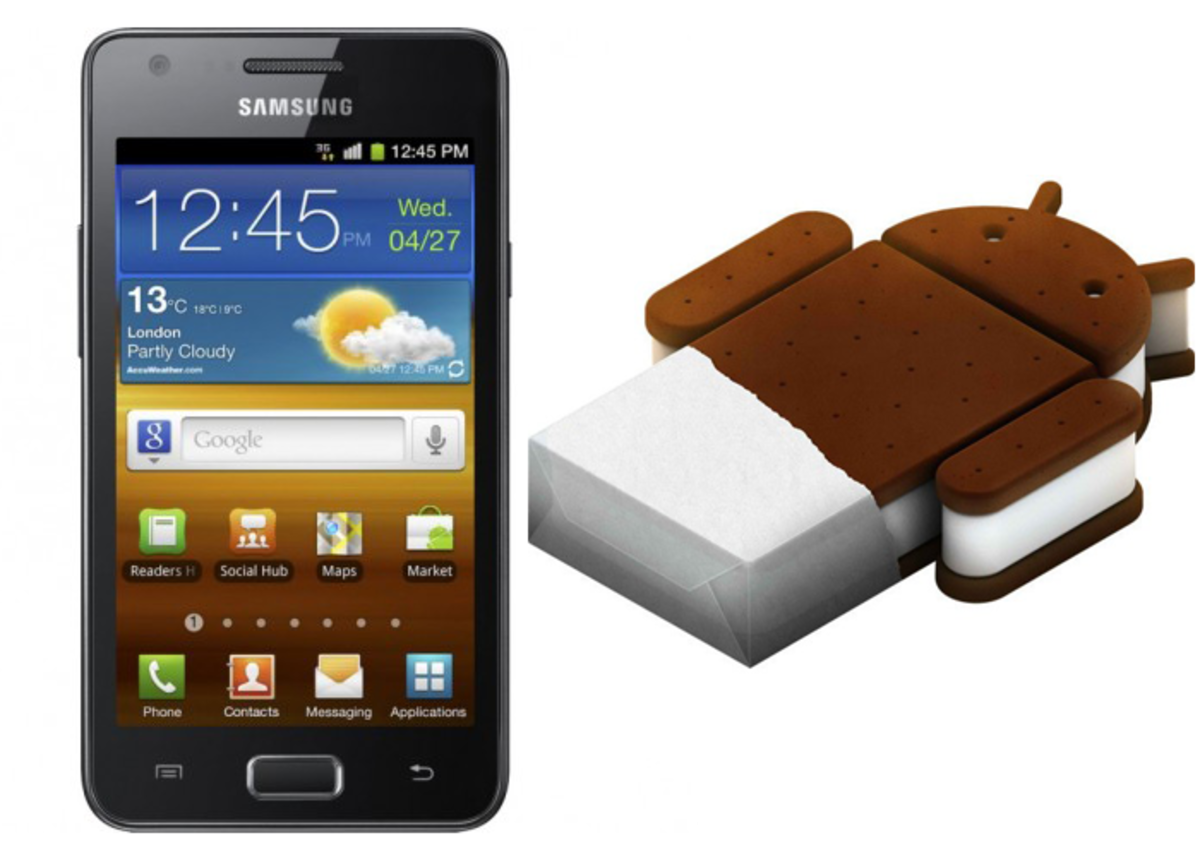 Samsung comienza con la actualización a Android Ice Cream Sandwich del Samsung Galaxy R