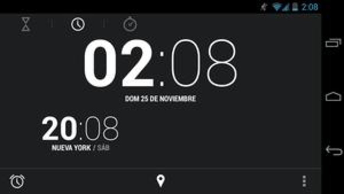 Reloj de Android 4.2 Jelly Bean