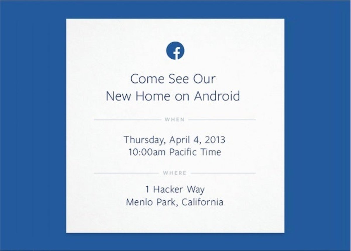 Facebook prepara un evento para el 4 de abril, ¿presentarán el Facebook Phone?