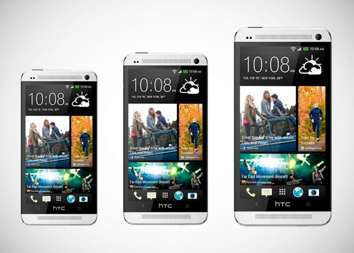 Los HTC One, HTC One Mini y HTC One Max, juntos