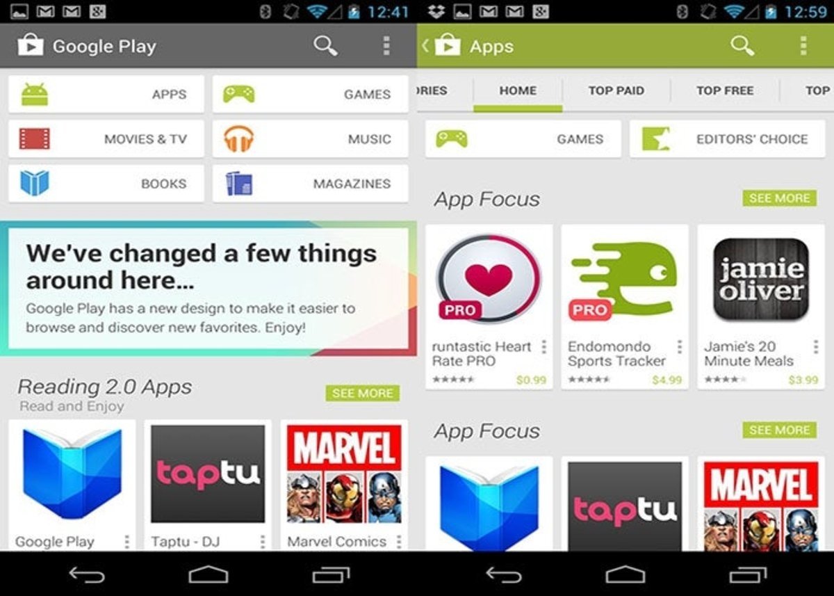 Google Play Store se actualiza e incluye pequeñas novedades