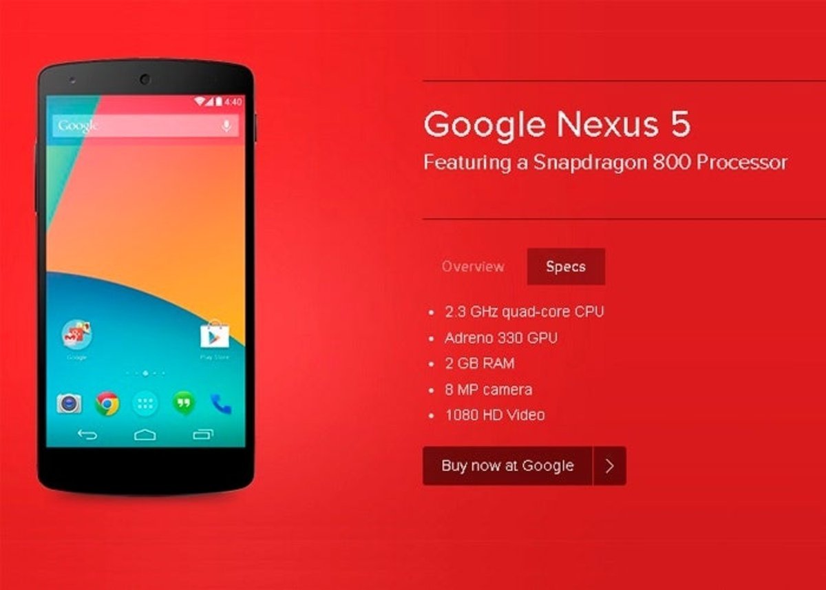 Google Nexus 5 viene con mejoras en el ahorro de batería