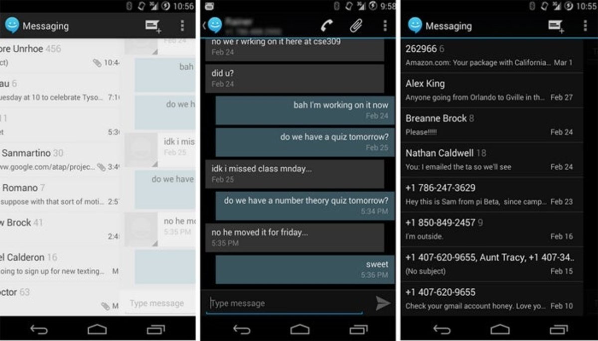 Sliding SMS aplicación de mensajes de CyanogenMod