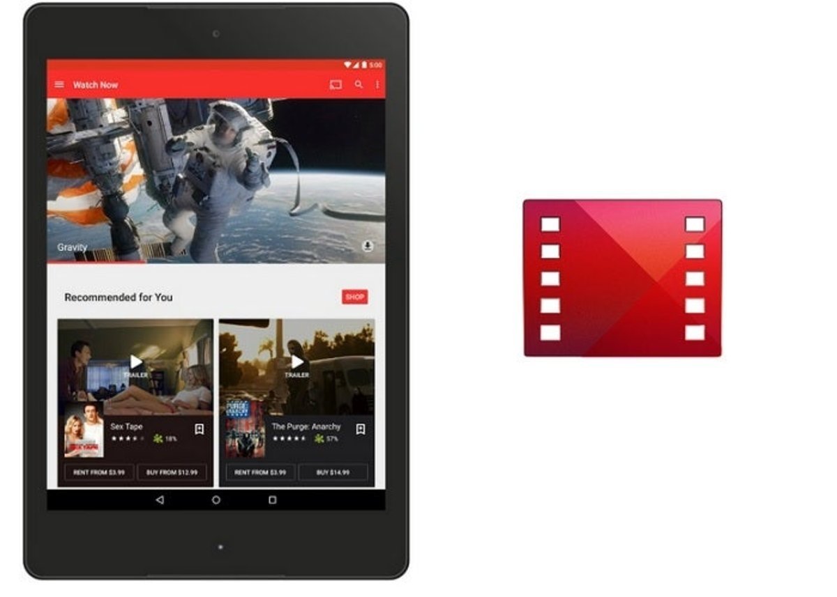 Material Design alcanza al fin a Google Play Movies