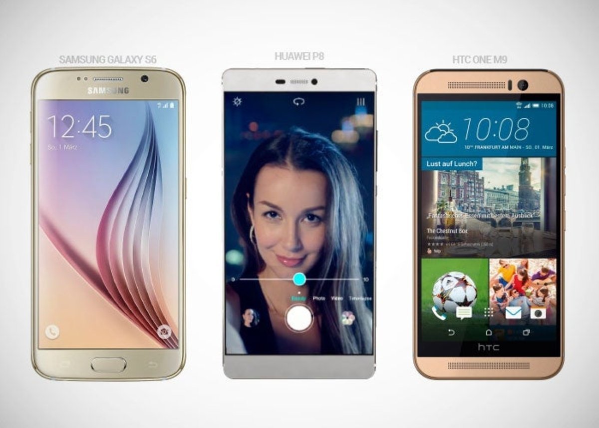 Huawei P8 contra la gama alta de Android, Samsung Galaxy S6 y HTC One M9