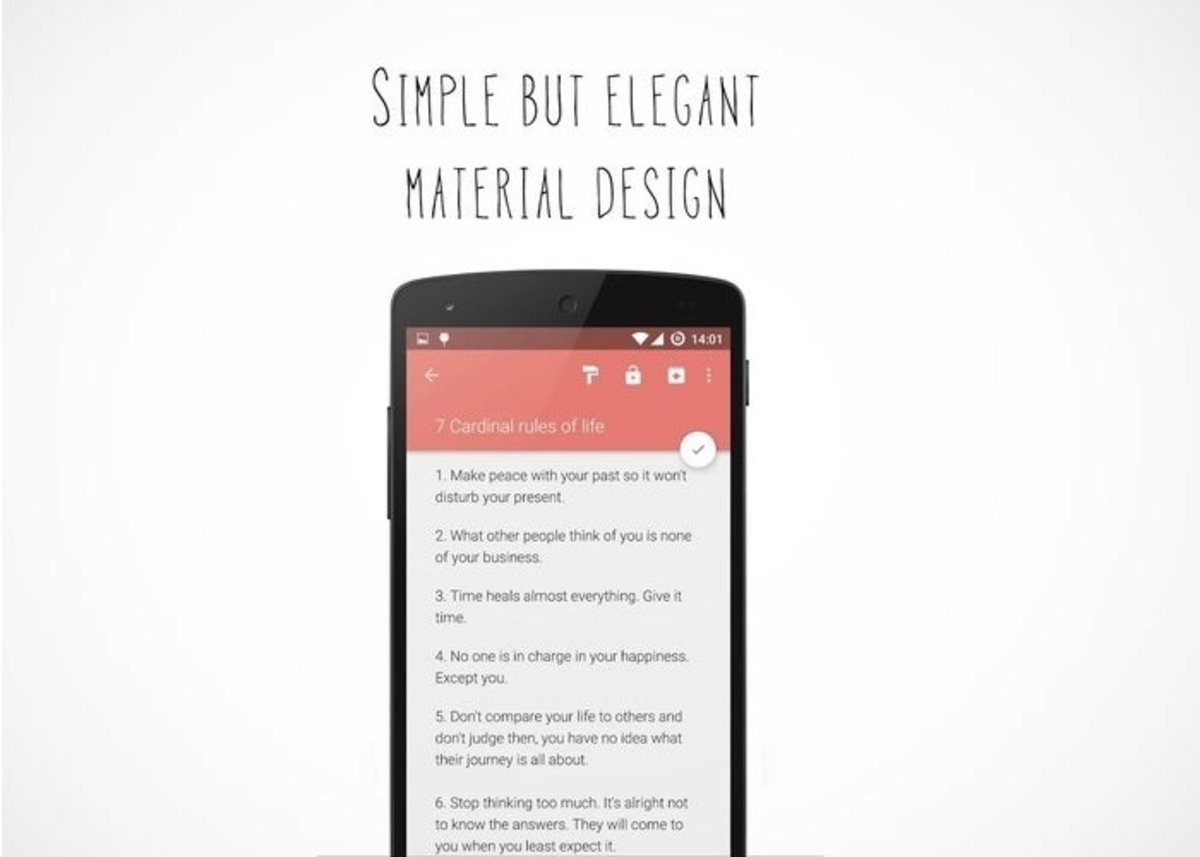 Material Notes Android pantalla