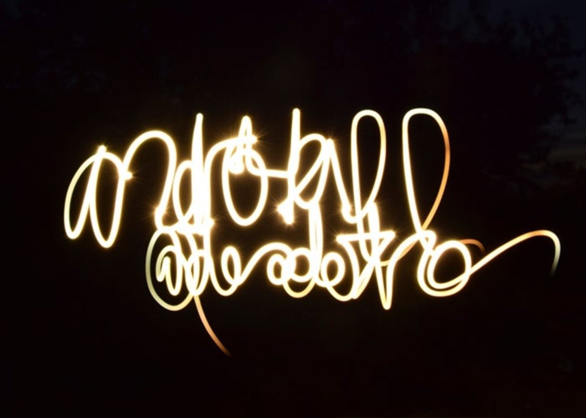 Andro4all hecho con light painting