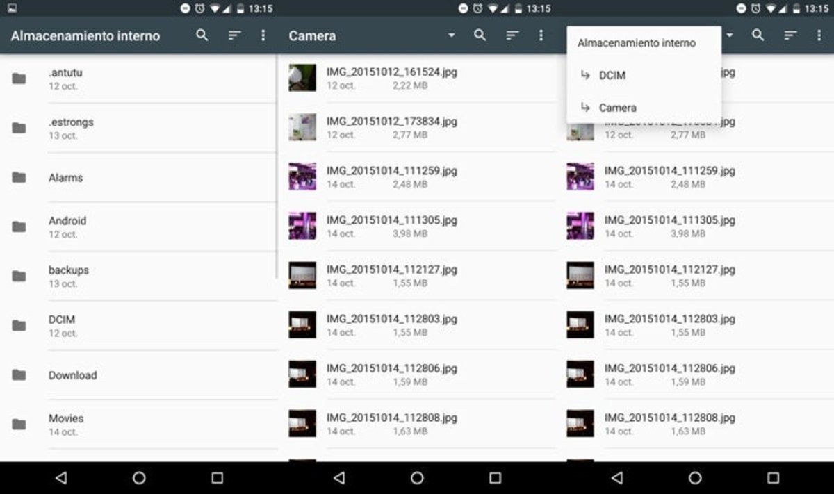 Explorador de archivos Android 6.0 Marshamallow