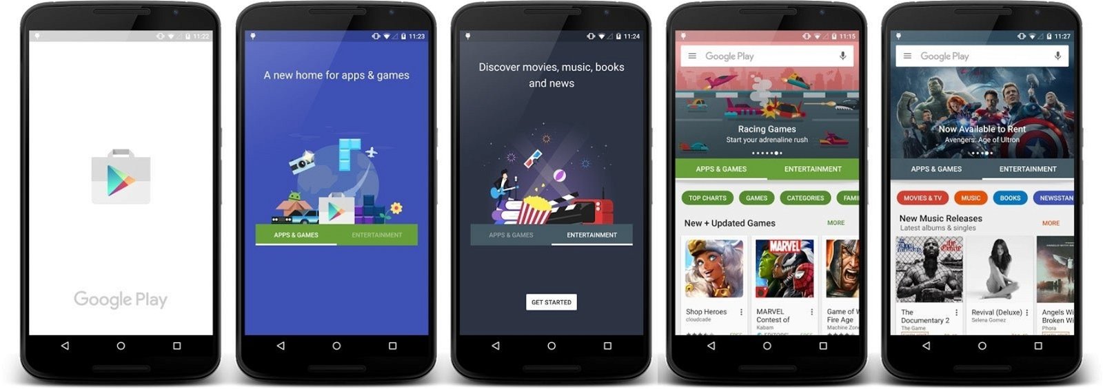 Google Play redesign