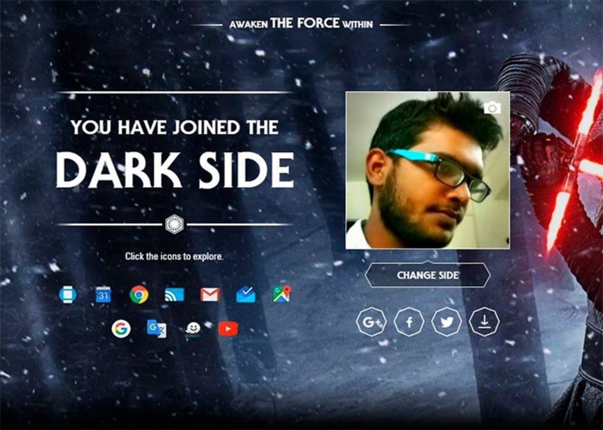 Elige tu lado y personaliza todas las apps de Google con motivos de Star Wars