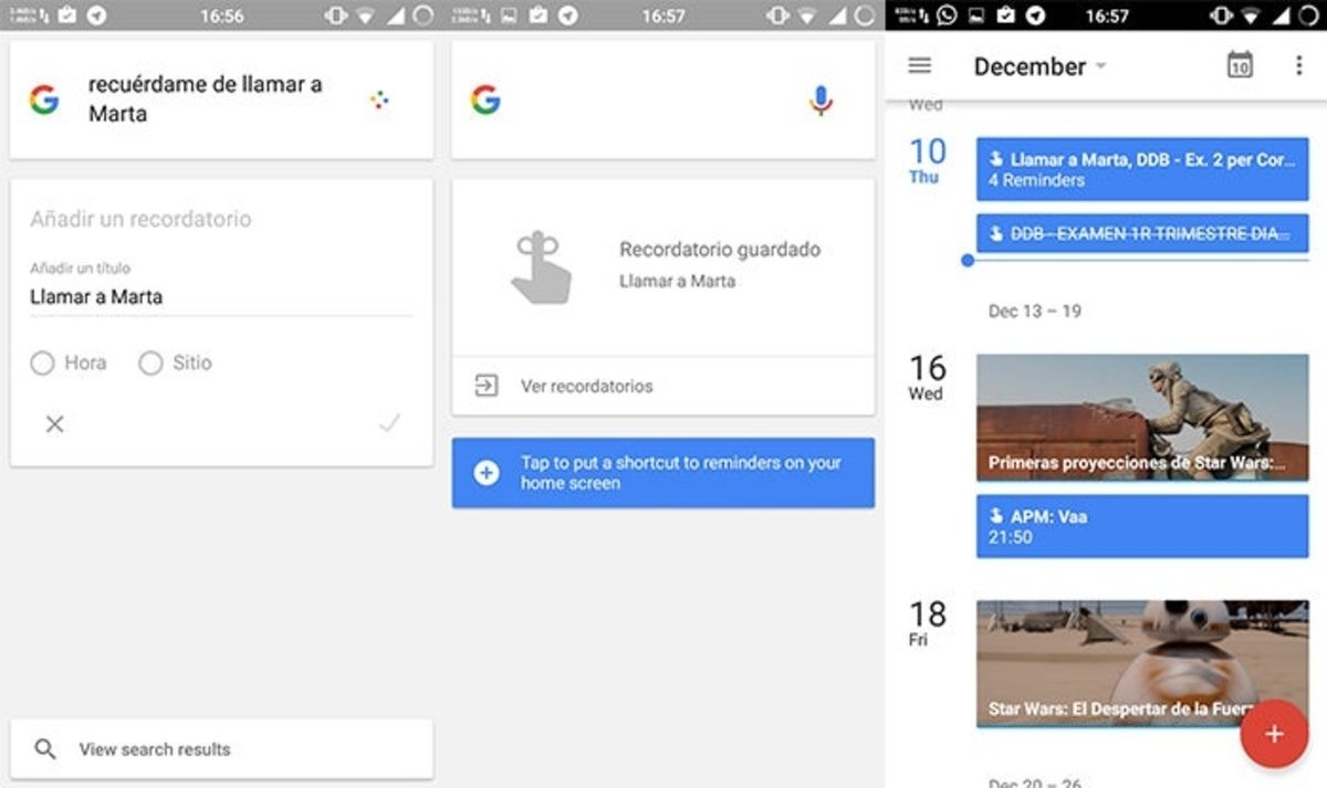 Google Calendar Actualización Recordatorios Google Now
