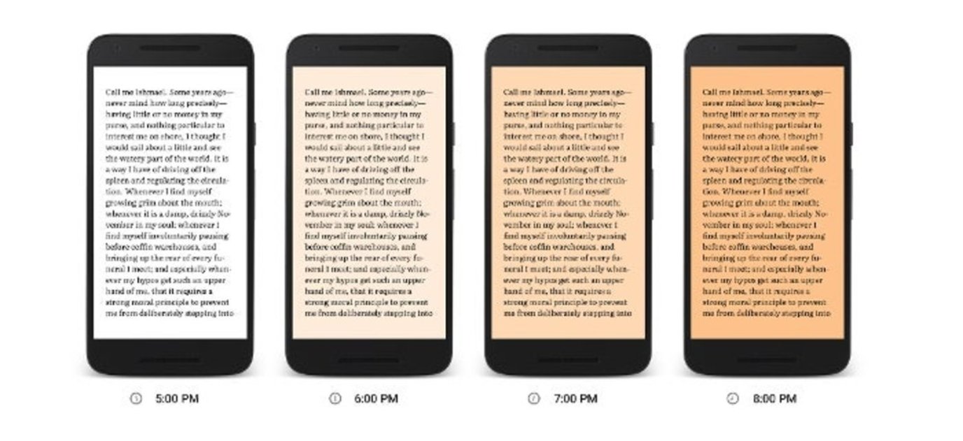 Modo de noche en Google Play Libros