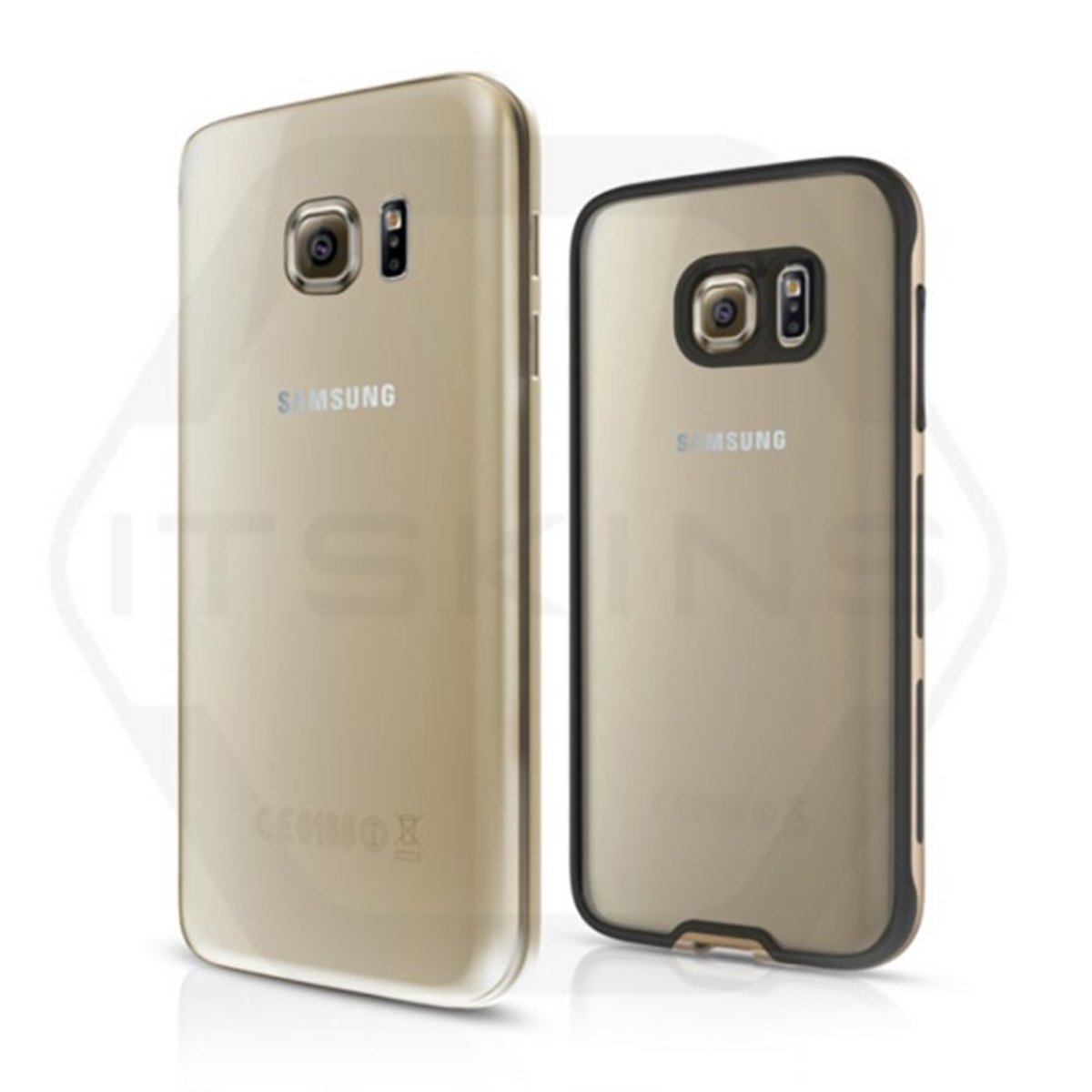 Samsung Galaxy S7 trasero marco negro dorado