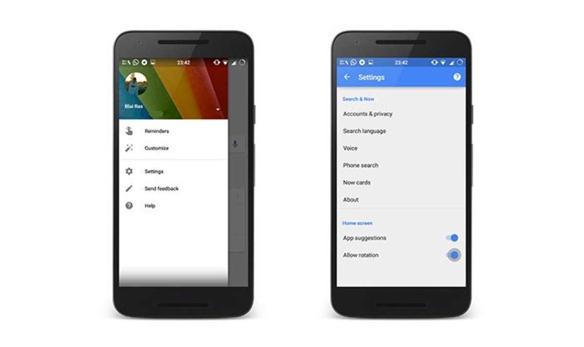 Google Now Launcher como configurar modo horizontal
