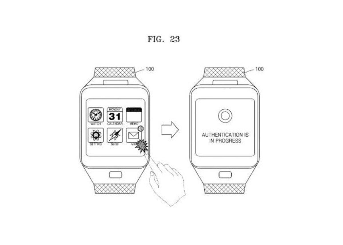 Samsung patente reconocimiento venas reloj
