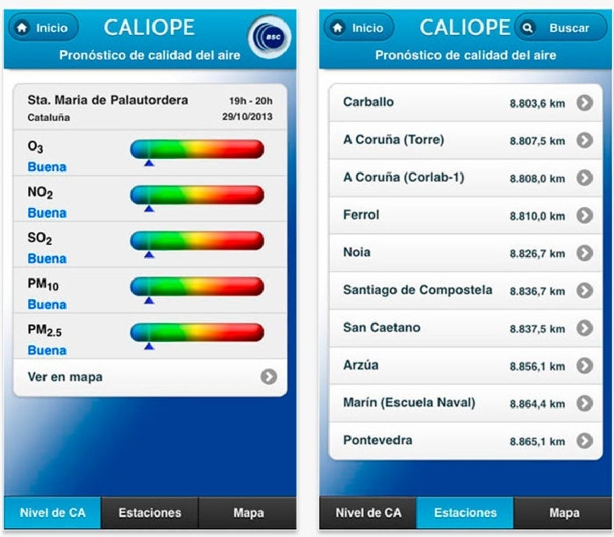Caliope, conoce la calidad del aire en España con esta sencilla aplicación