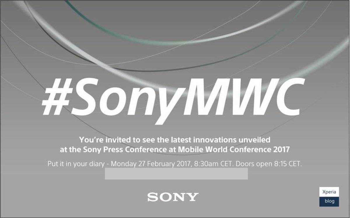 Invitacion de Sony al MWC 2017