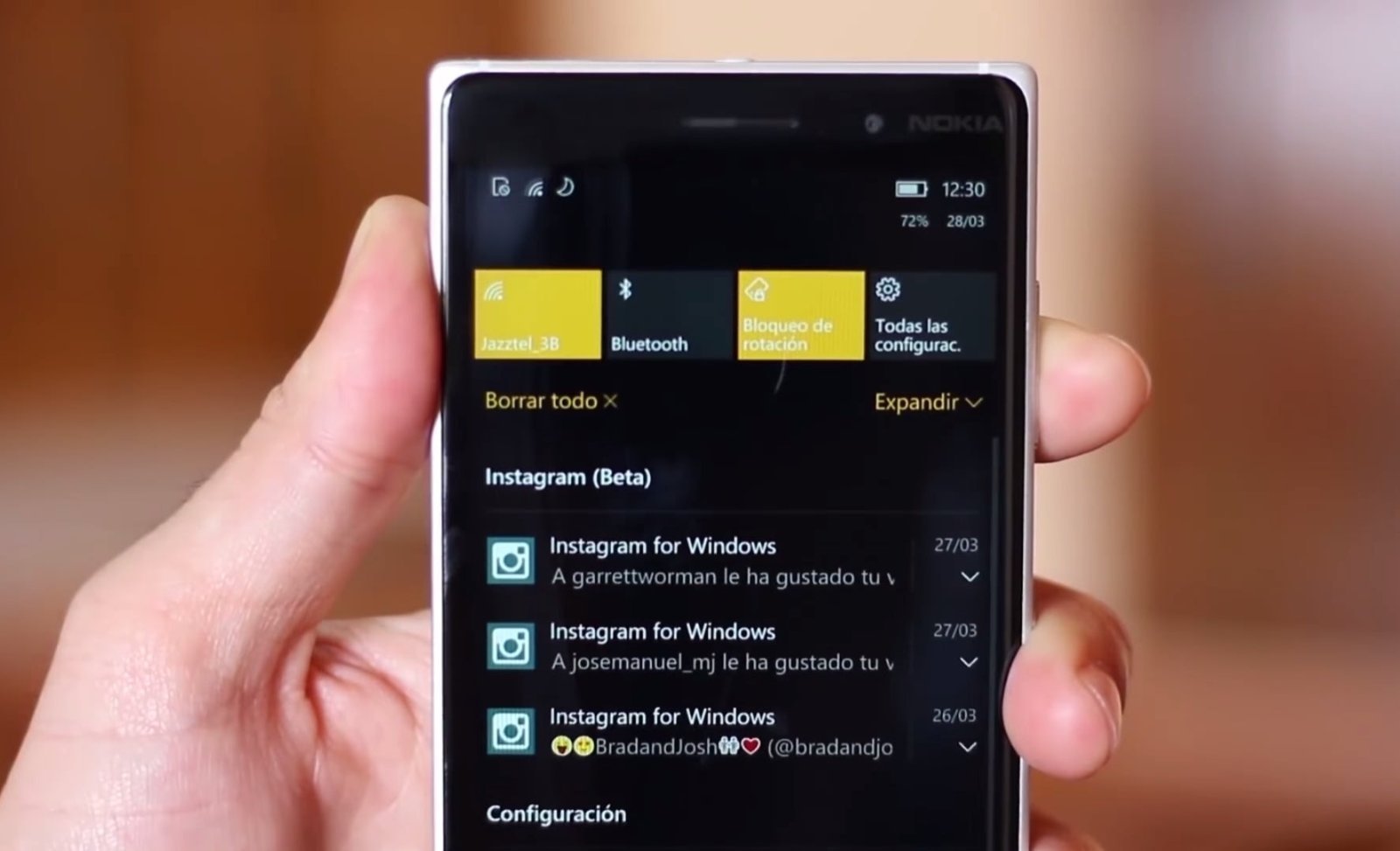 Notificaciones en Windows 10 Mobile