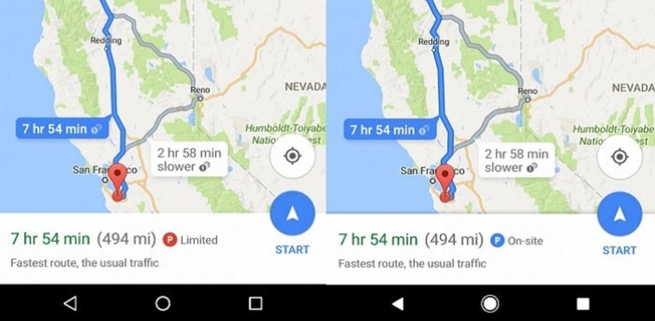 google maps aparacar gratis