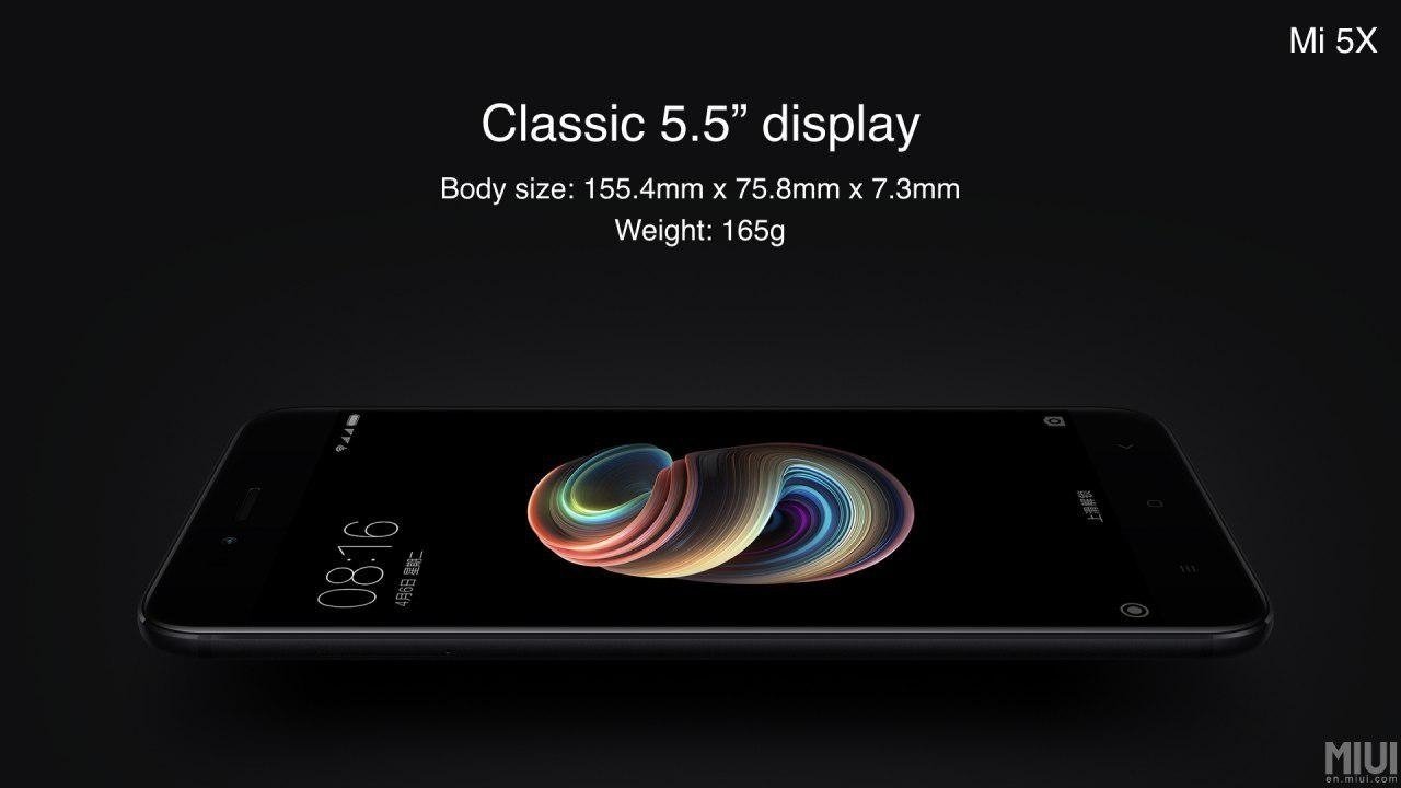 Xiaomi Mi 5 X medidas