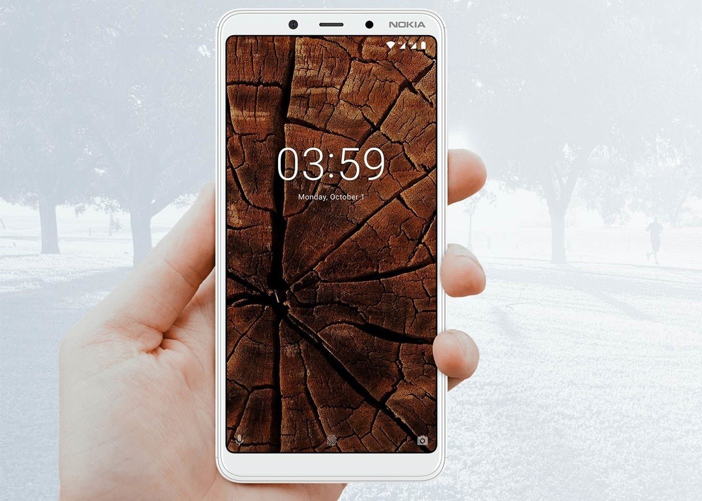 Nokia 3.1 Plus en color blanco