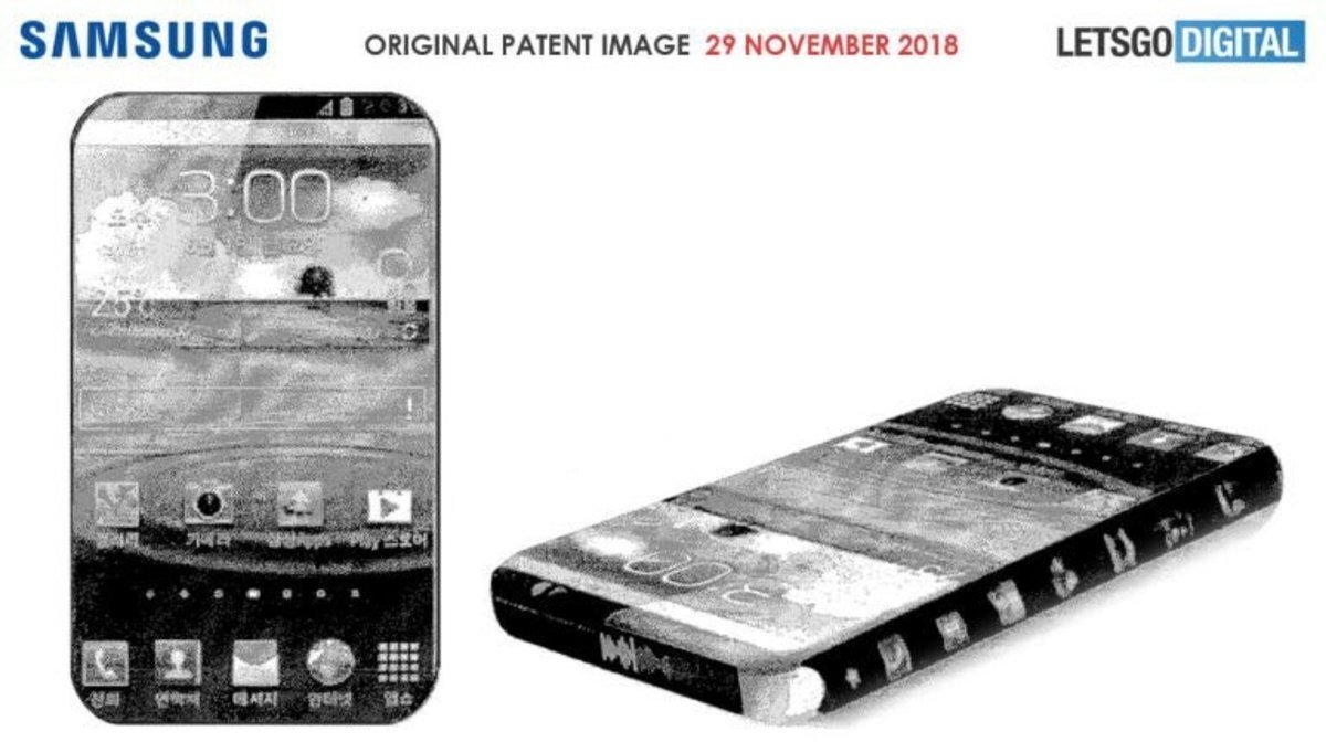 Samsung, patente teléfono sin marcos