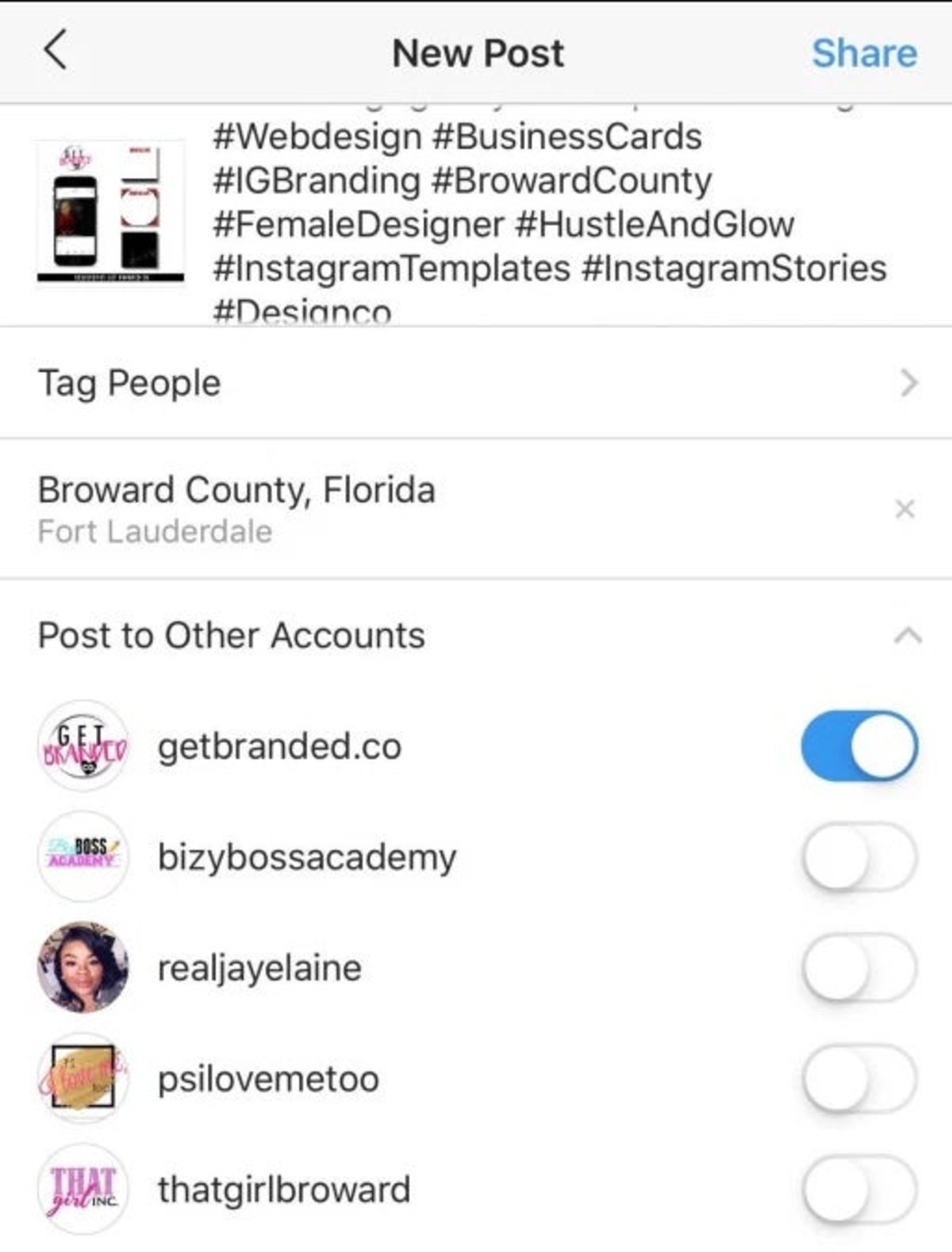 Instagram, publicar en varias cuentas a la vez