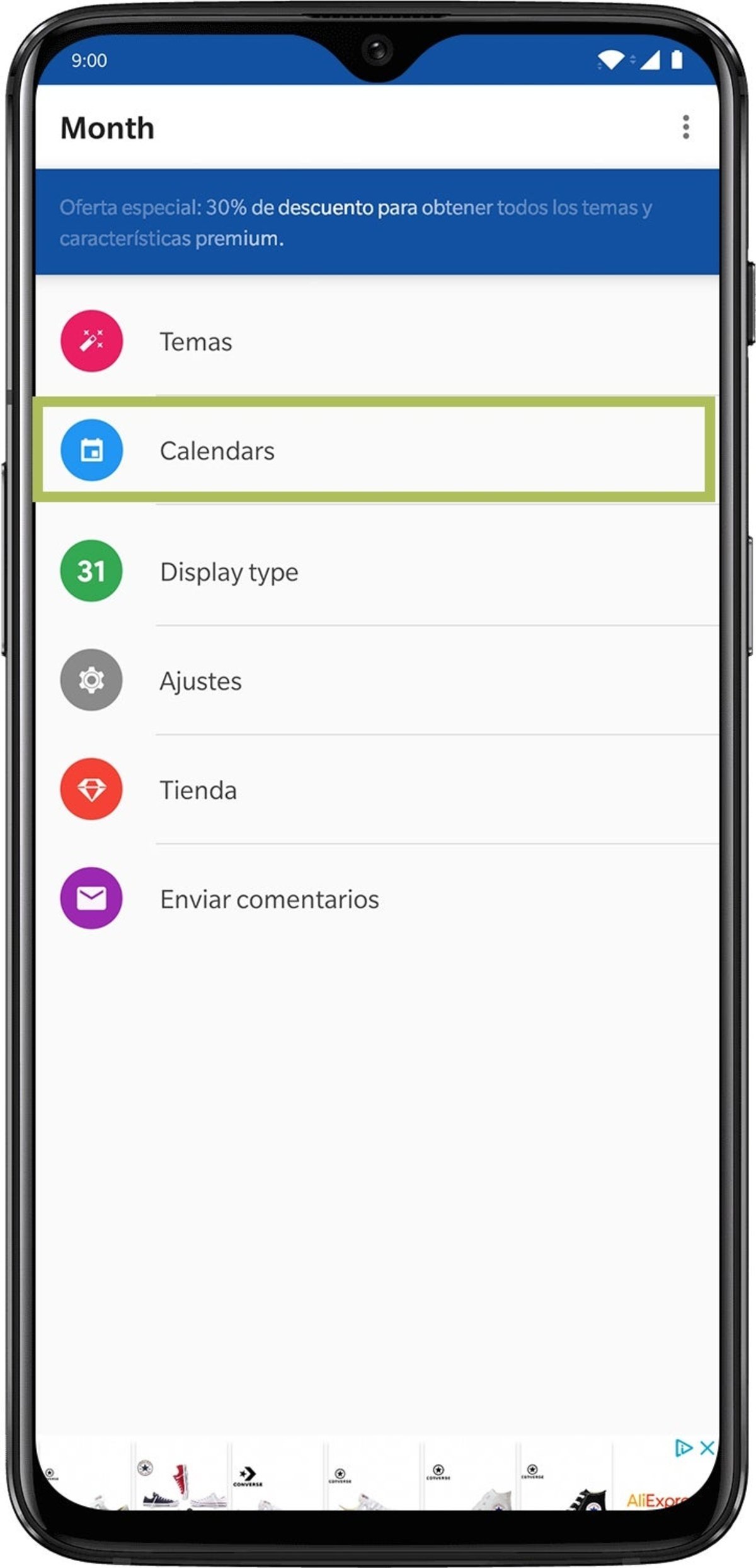 Month: Calendar Widget, el mejor widget para sincronizar con el calendario de Google