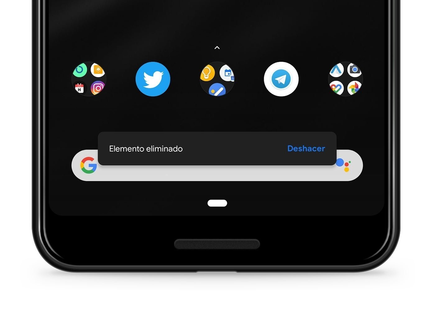 Elemento eliminado en Android Q