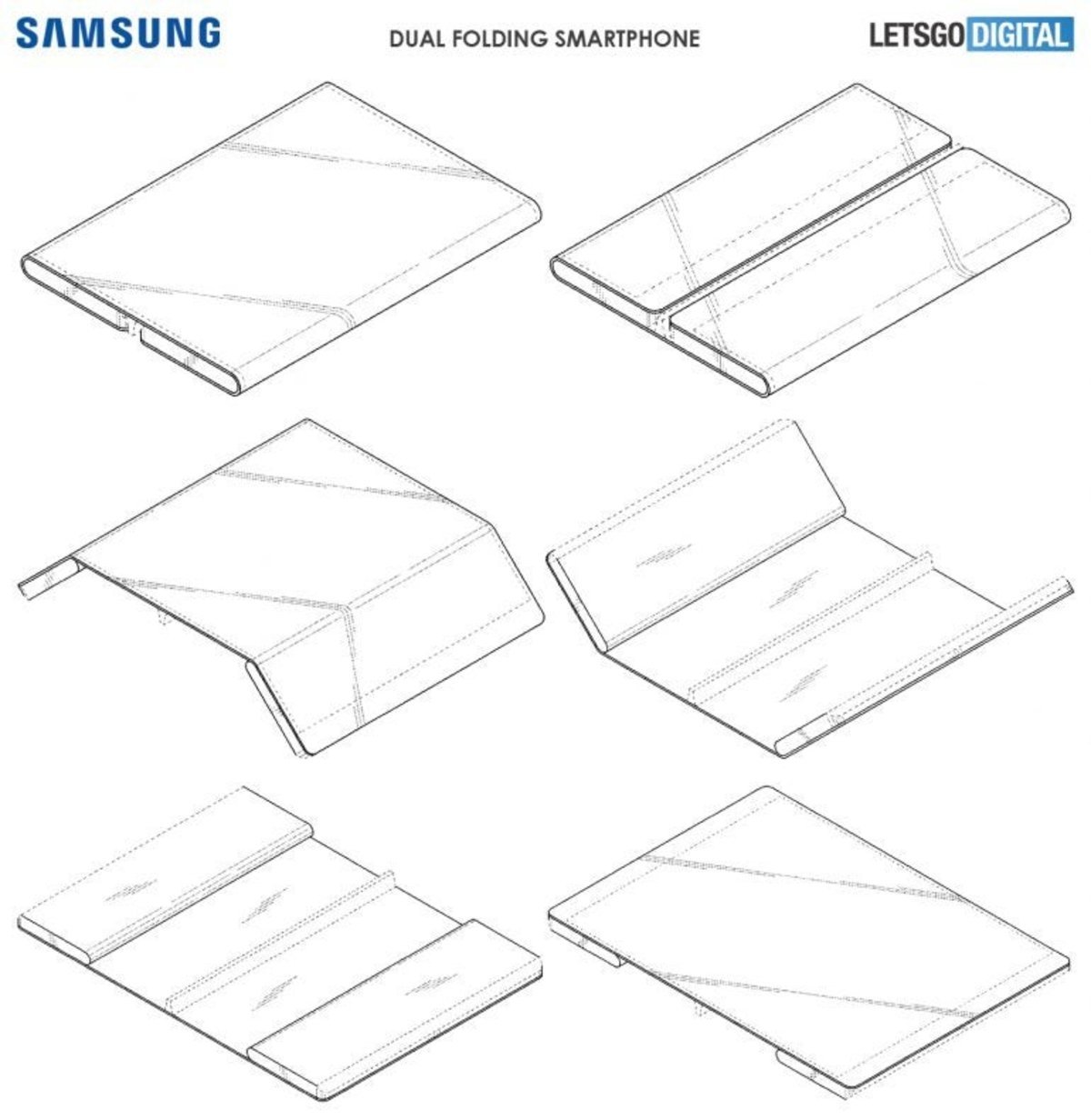 Samsung patente smartphone plegable doble pantalla