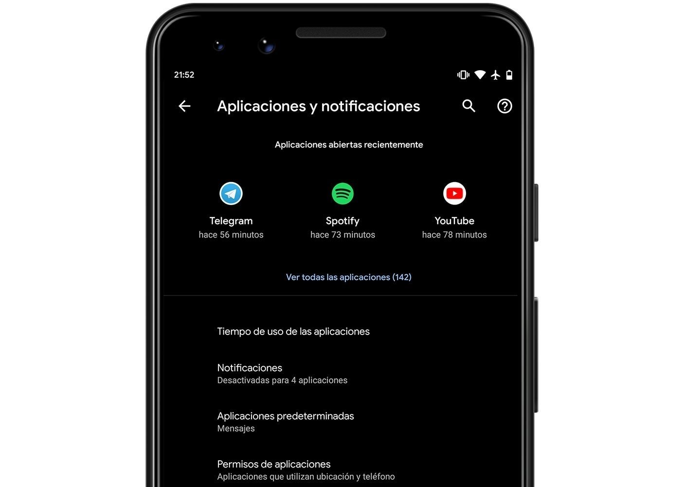 Apps y notificaciones en Android Q