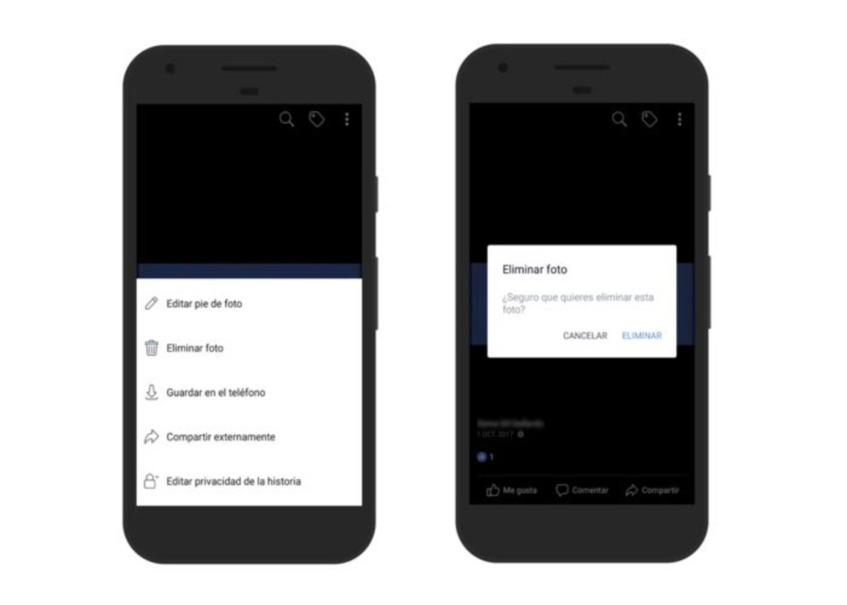 Eliminar foto de Facebook para Android